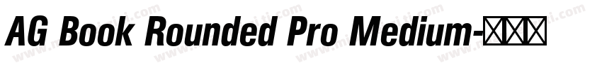 AG Book Rounded Pro Medium字体转换